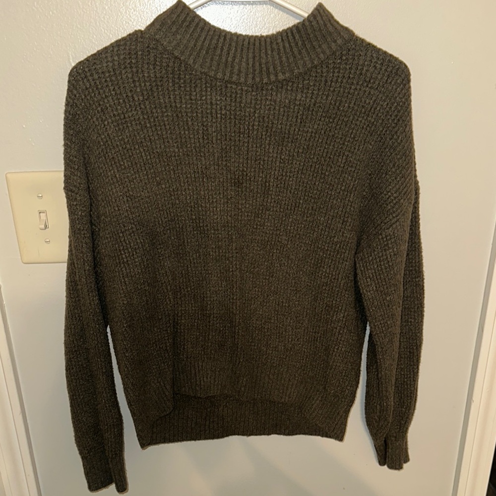 Cozy Army green Knit Sweater